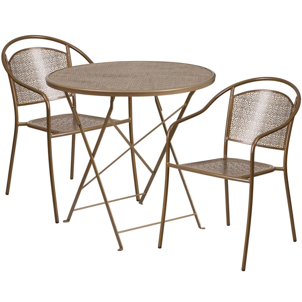 Bistro table set CUB CO 30RDF 03CHR2 GD GG FL