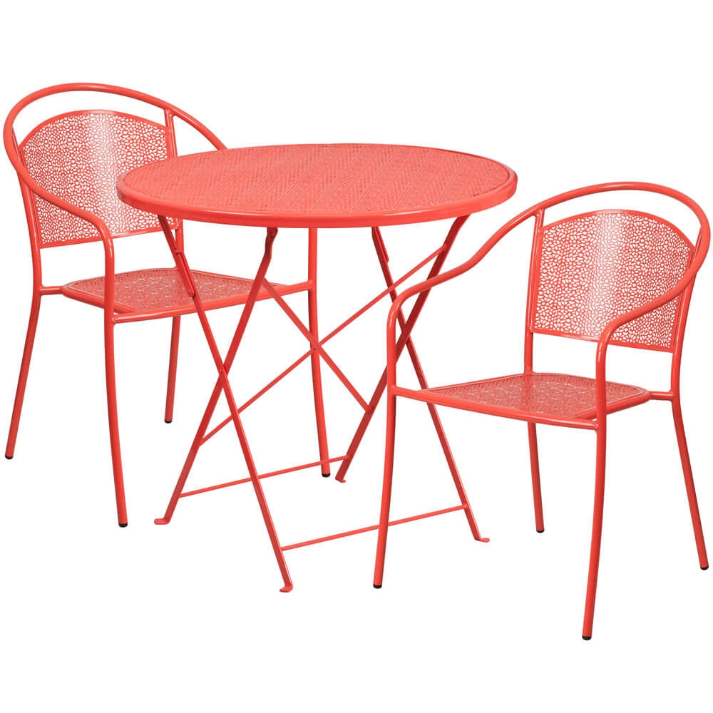 Bistro table set CUB CO 30RDF 03CHR2 RED GG F