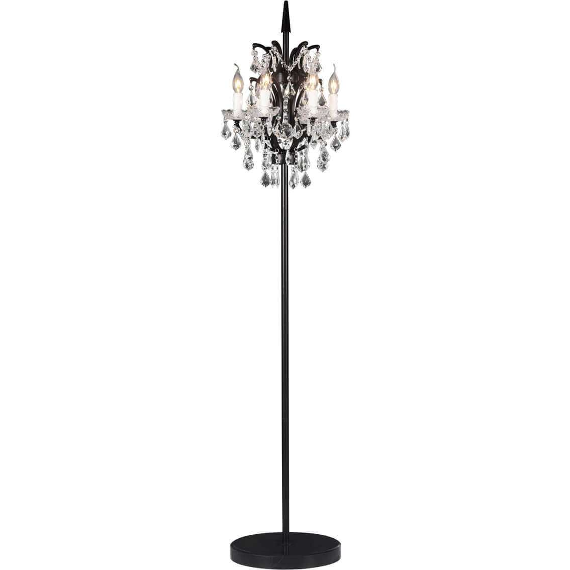 Contemporary lighting crystal floor lamp