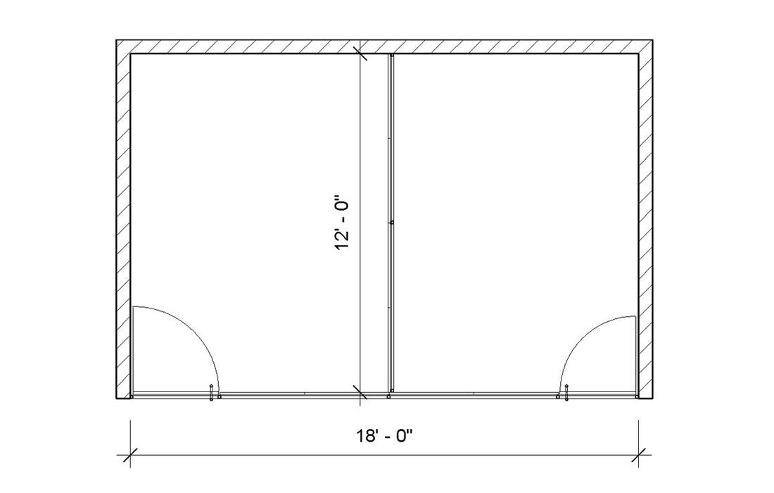 Floor to ceiling glass walls drawing