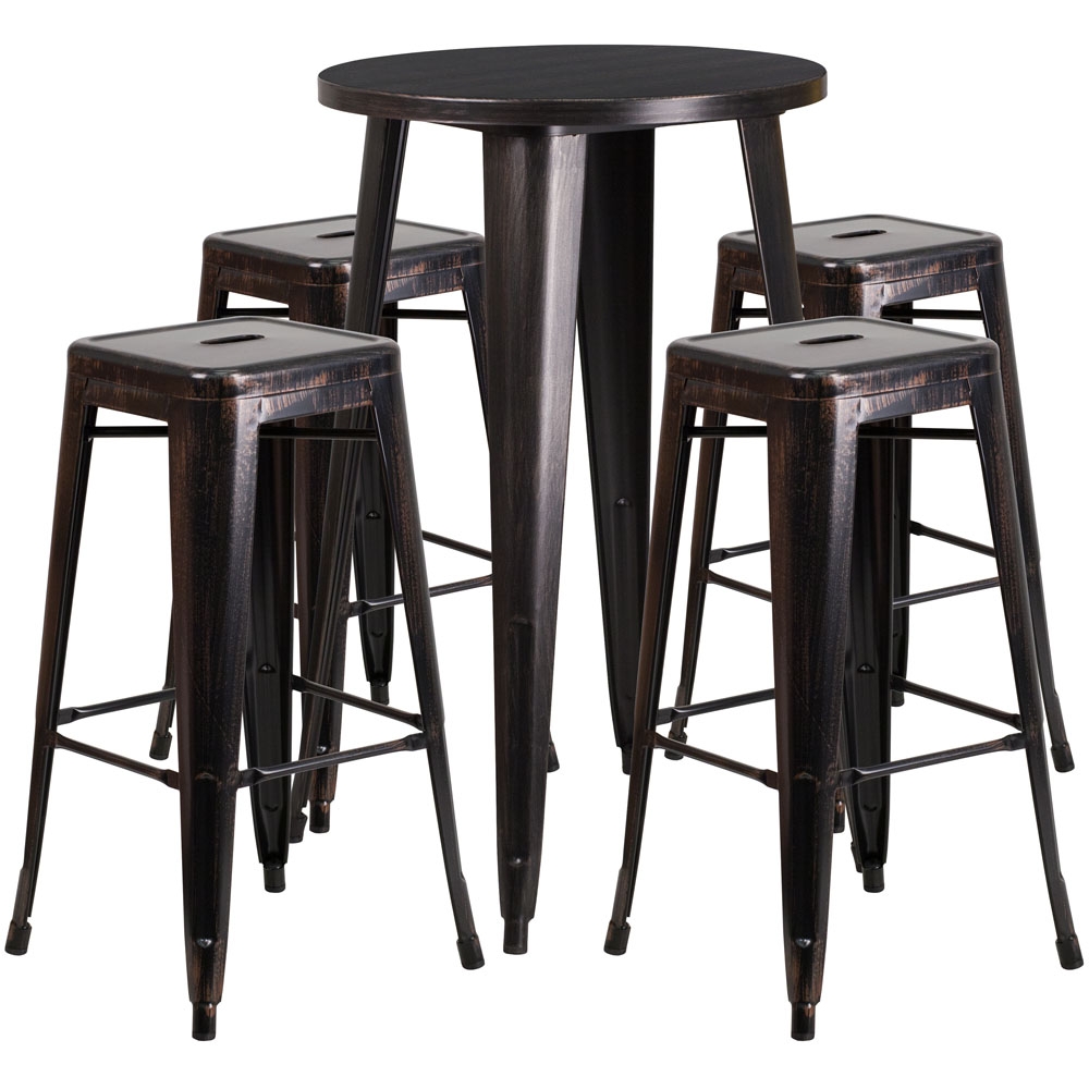 High top table set CUB CH 51080BH 4 30SQST BQ GG FLA