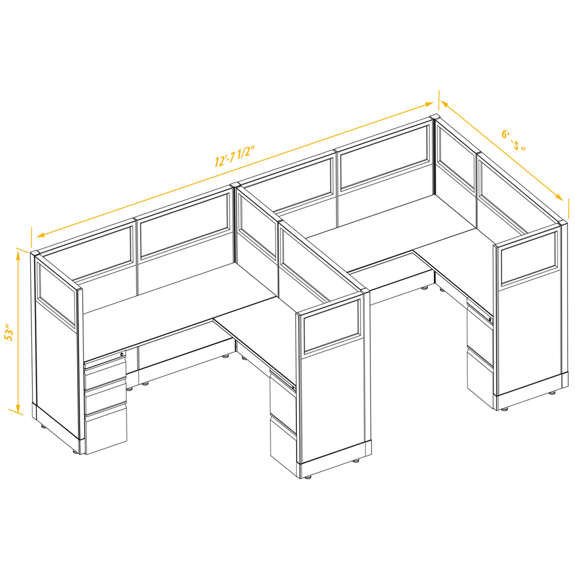 Office workstations CUB 2 53 66 G A PSO