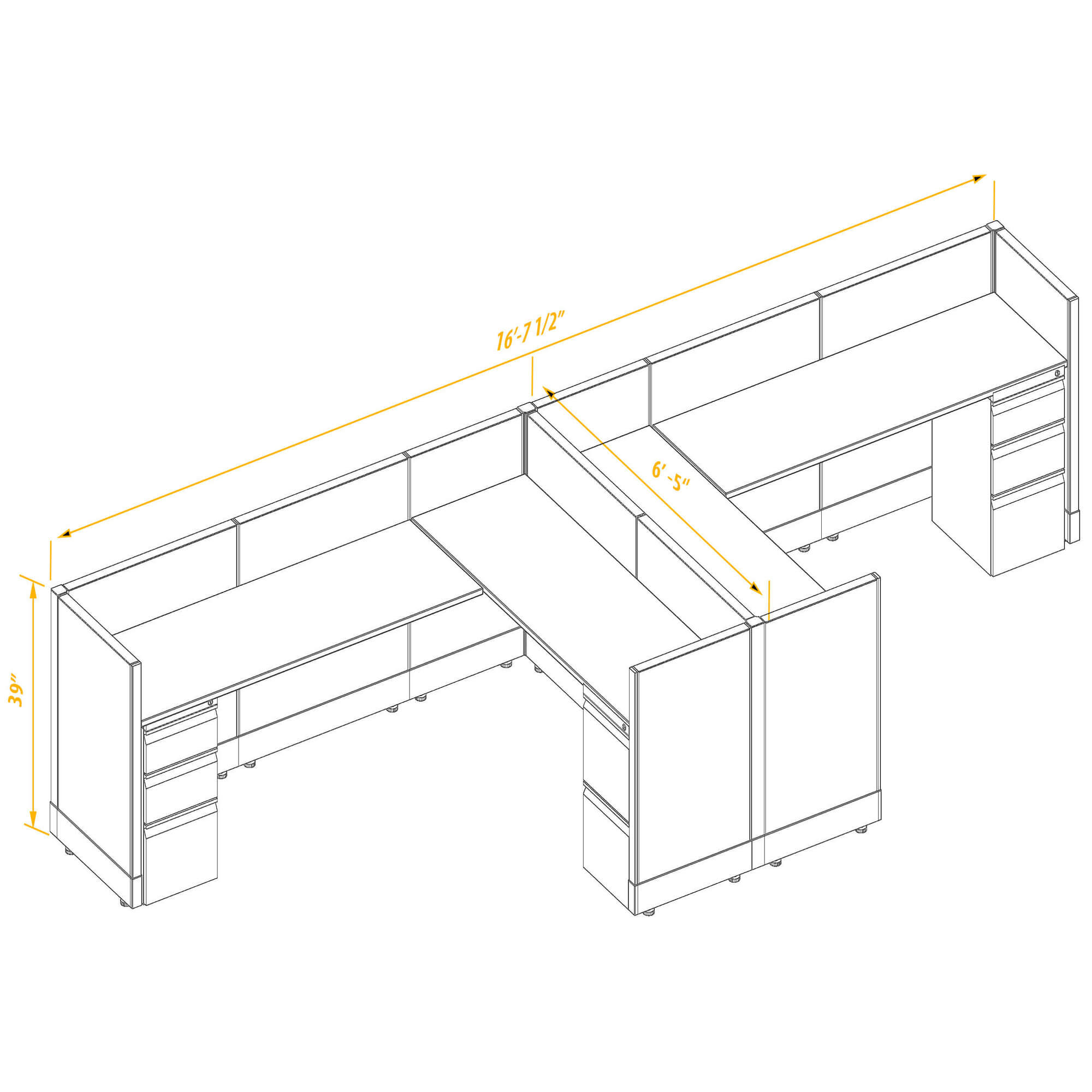 Office workstations CUB 2a 39 68 PSO