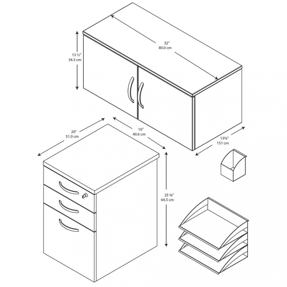 Straight cubicle workstation with storage additional dimensions