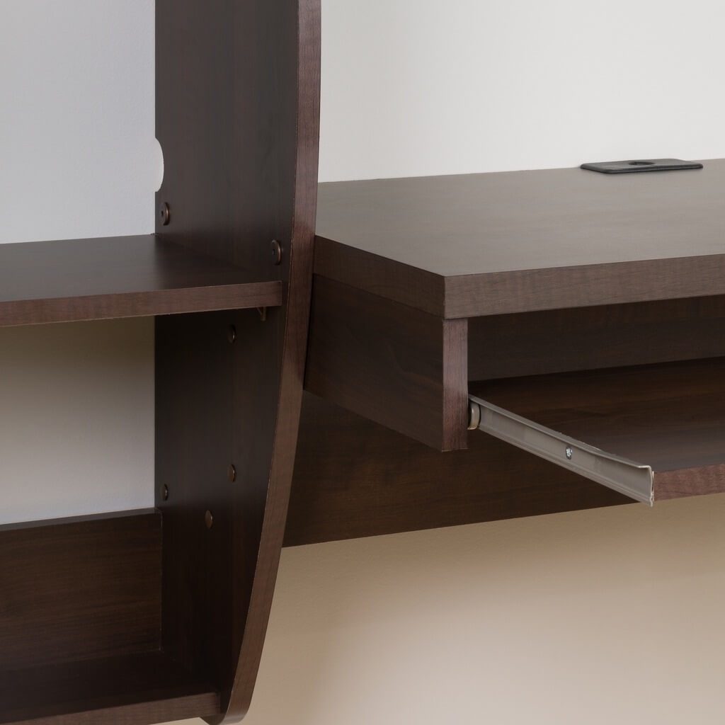 Wall mount laptop desk detail