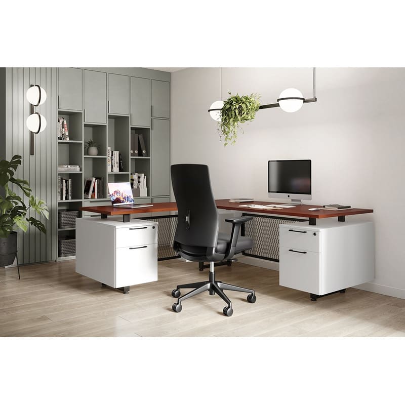 L shape office desk image 1