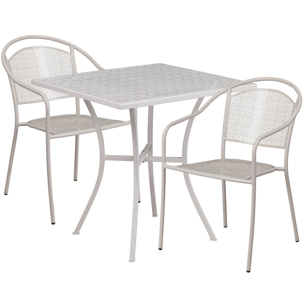 Bistro table set CUB CO 28SQ 03CHR2 SIL GG FLA