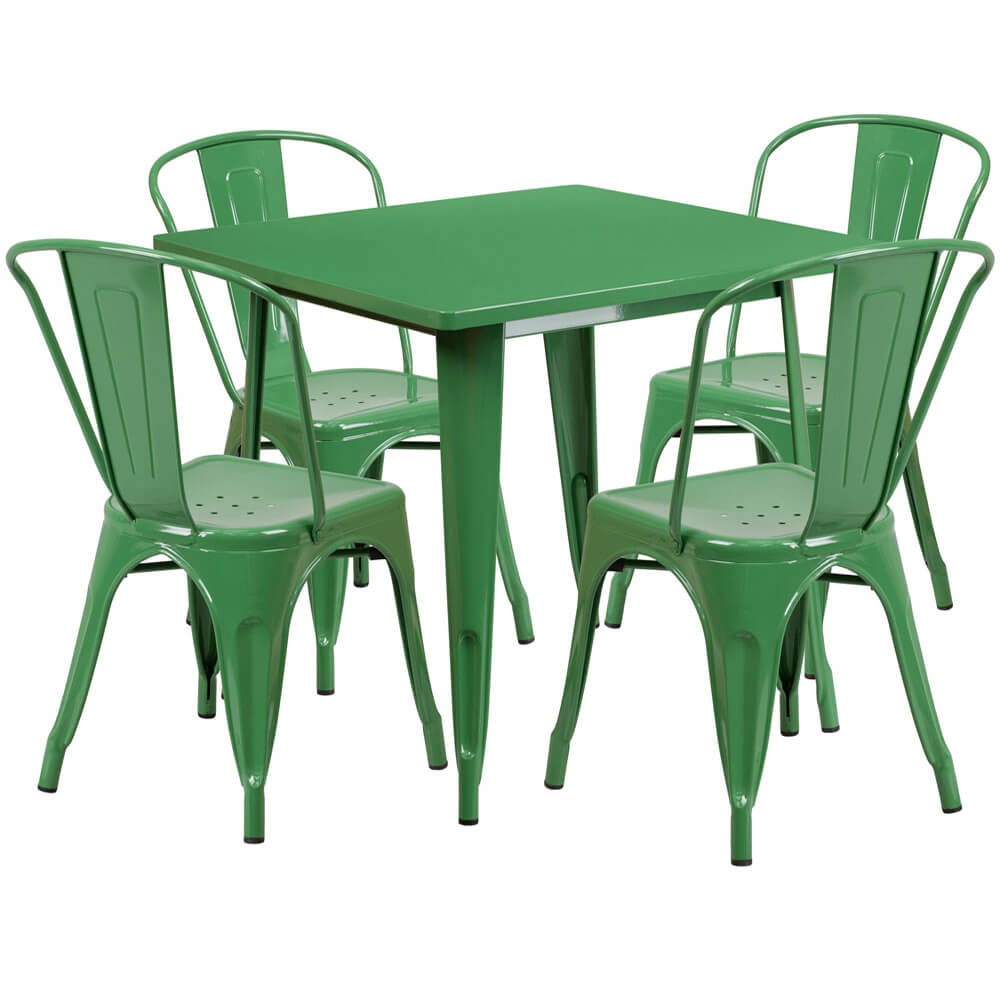 Bistro table set CUB ET CT002 4 30 GN GG FLA