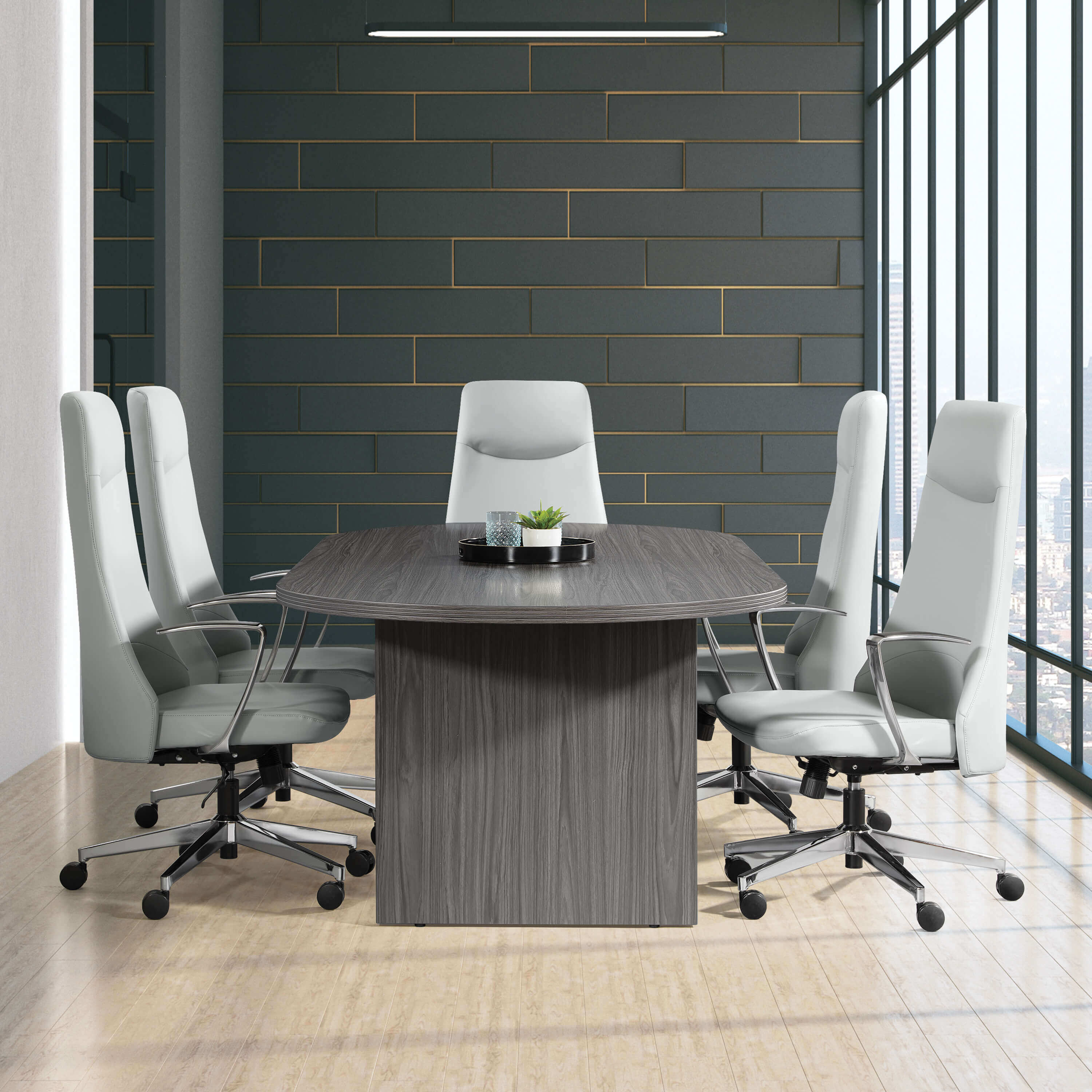 Conference room tables meeting tables contemporary conference table slate grey 10 space view 3 1 2