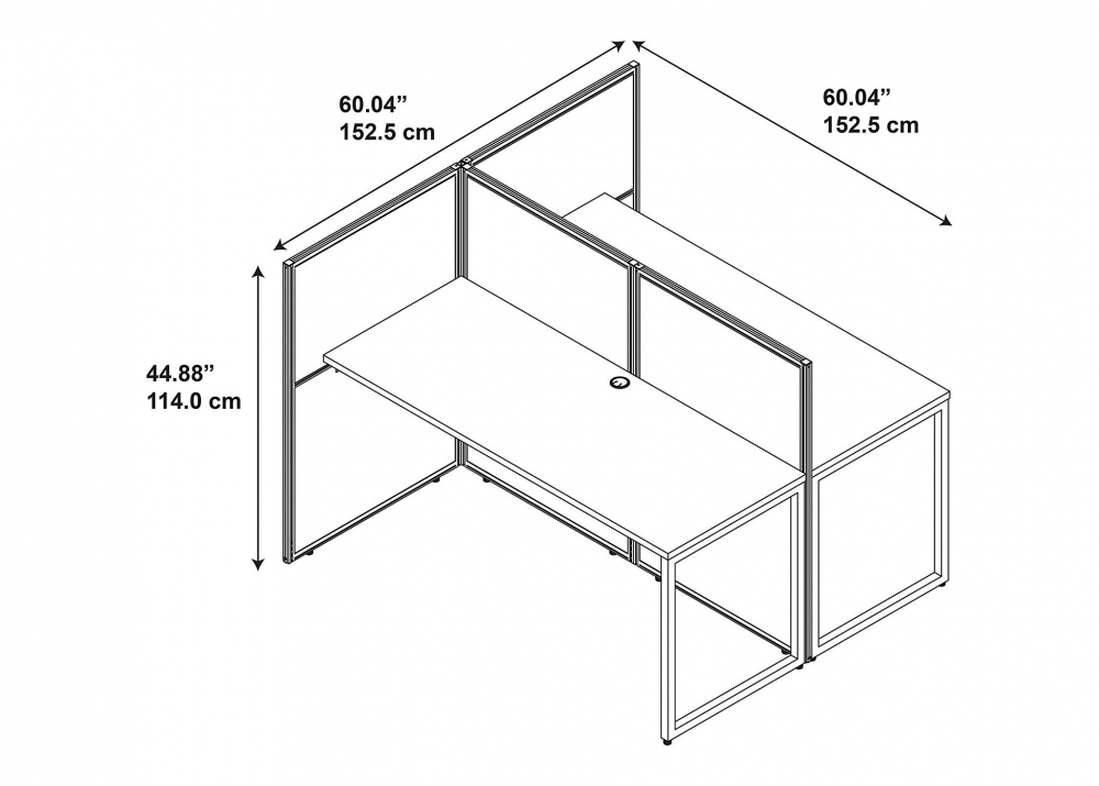 Corporate office furniture 3d dimensions