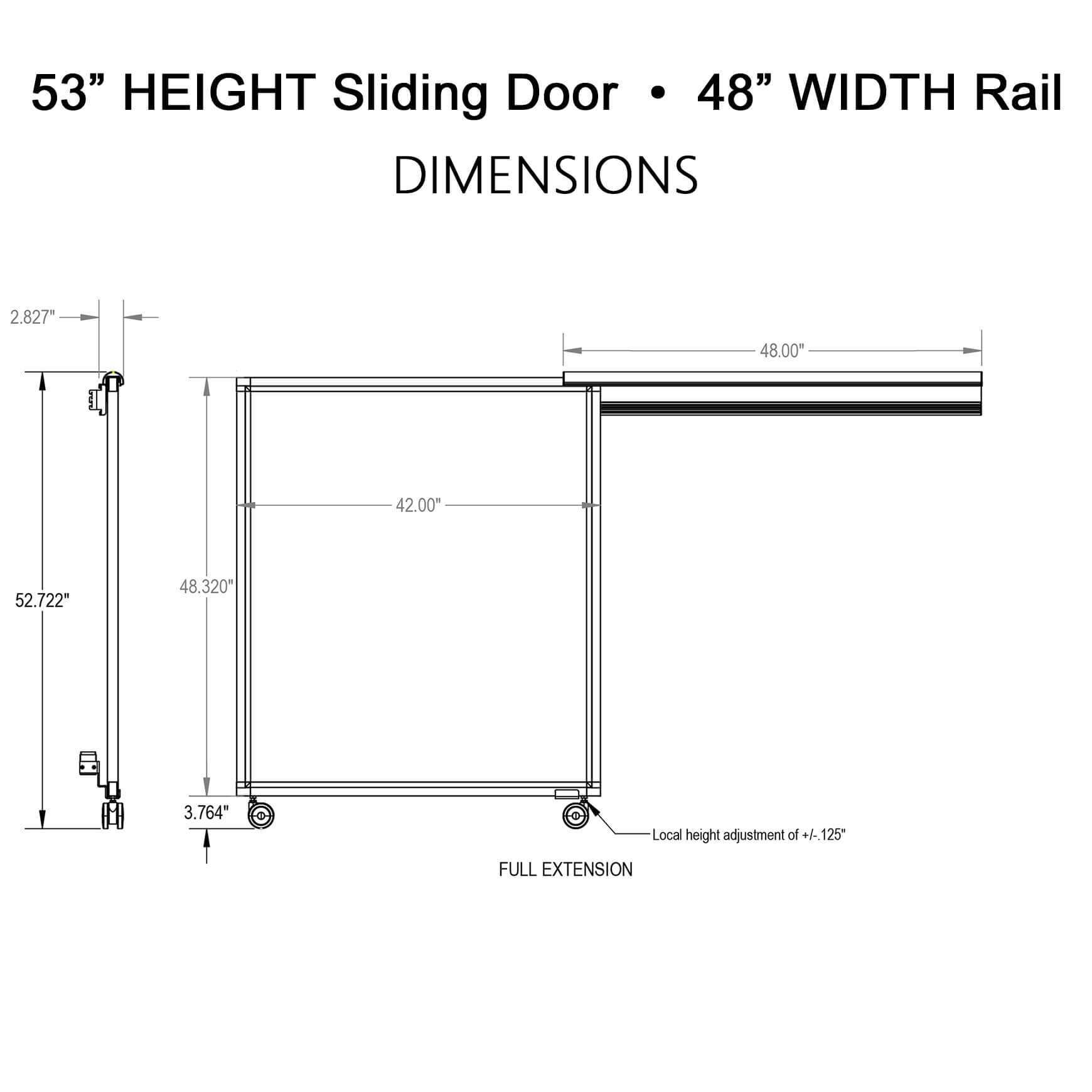 Ao2 cubicle door 53h 48w