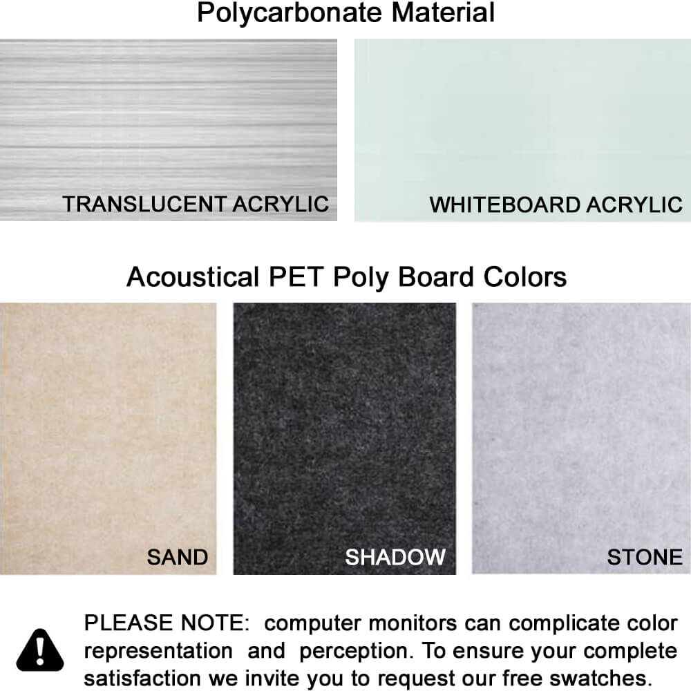 Sliding cubicle door universal panel finishings