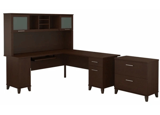L shaped computer desk with traditional file cabinet 72 w highlight mocha cherry 2 L shaped computer desk with traditional file cabinet 72 w highlight mocha cherry 2
