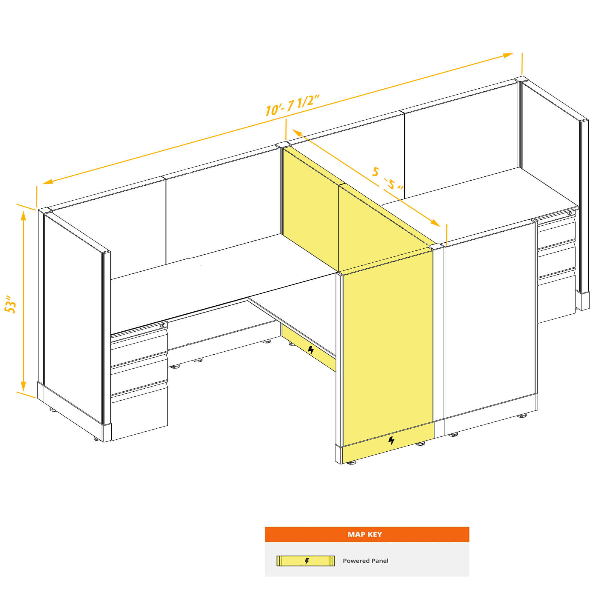 Modular furniture CUB 2a 53 P 55 PSO