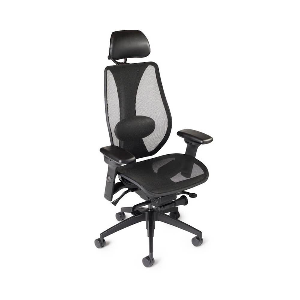 /shop/images/single product pages/big&tall mesh office chairs ergonomic mesh office chair with headrest midnight black headrest view