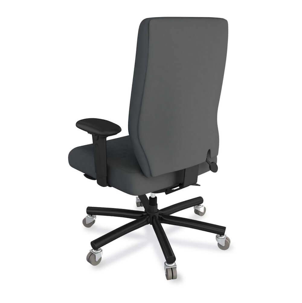 /shop/images/single product pages/big & tall office chairs big & tall executive office chairs ergonomic office chair heavy duty front angle back view