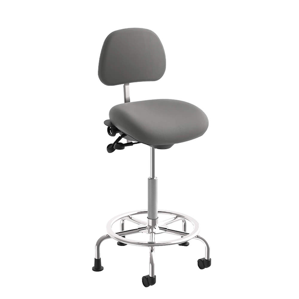 /shop/images/single product pages/office chair for standing desk ergonomic stool for standing desks medical stool with backrest dark gray angle view 1