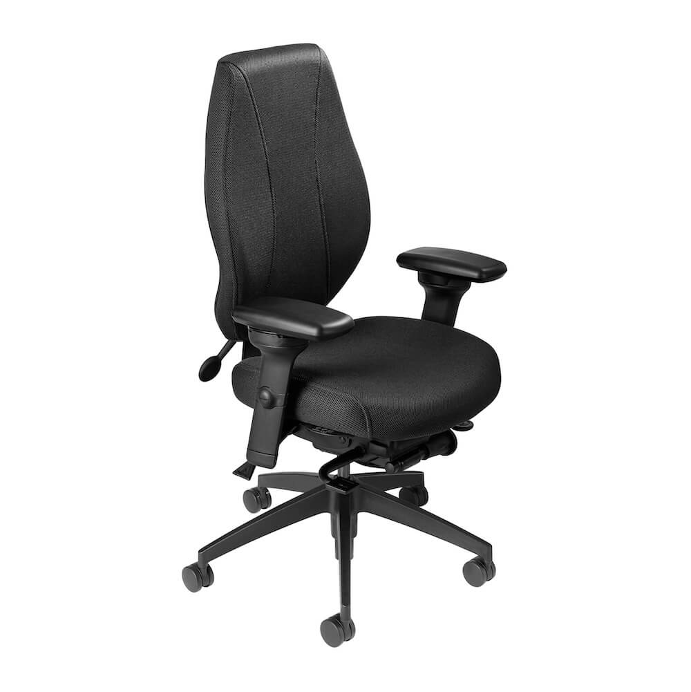 /shop/images/single product pages/office furniture chairs office desk chairs high back office chair ergonomic midnight black frame and black fabric angle view