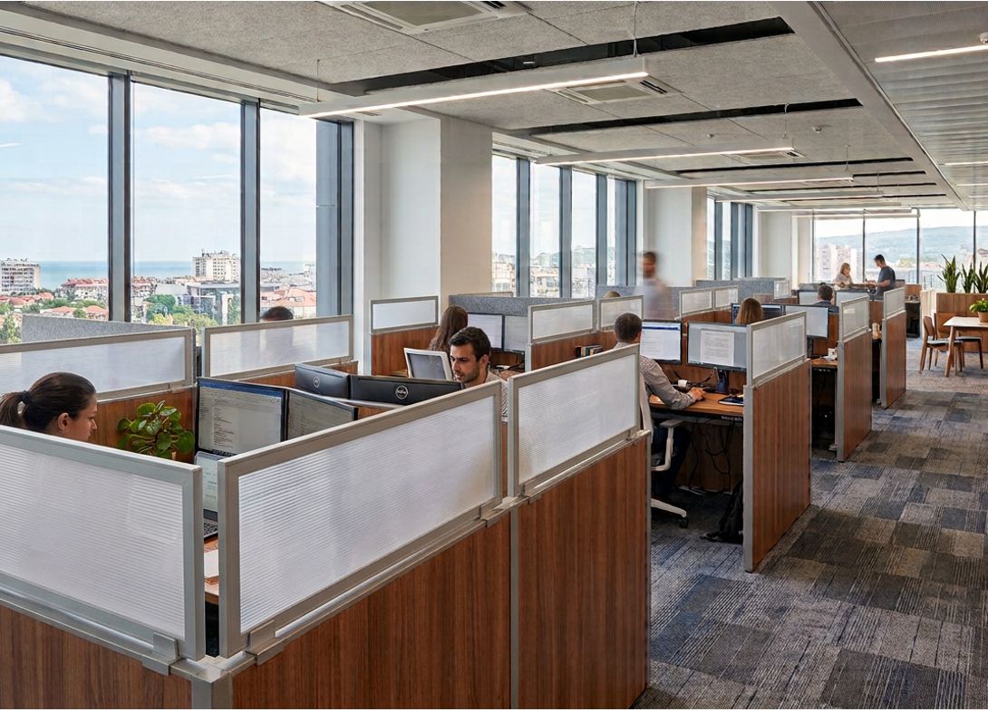 Translucent polycarbonate cubicle wall extender PAT18H