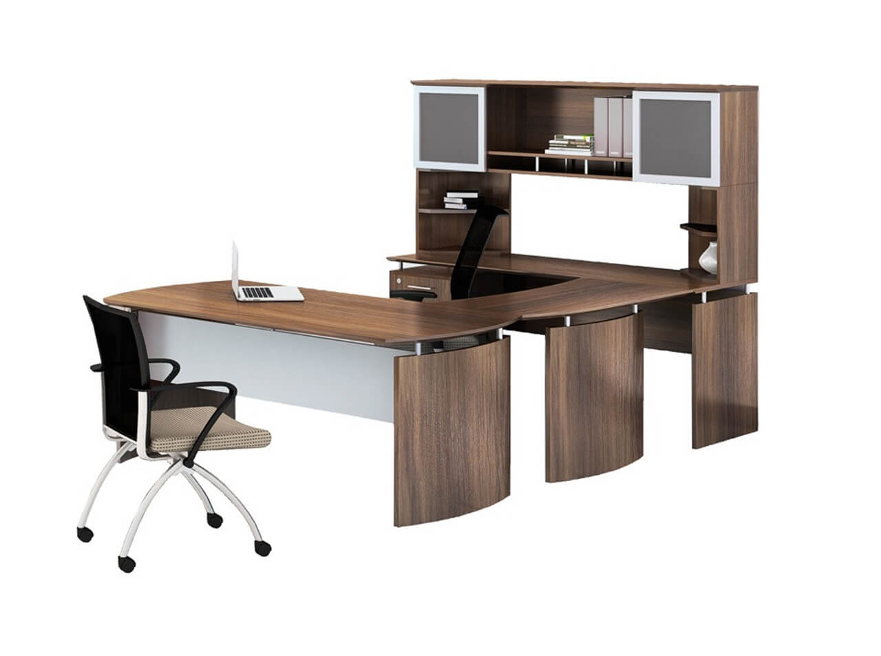 U shaped desk with hutch CUB MNT 35 TBS YAM