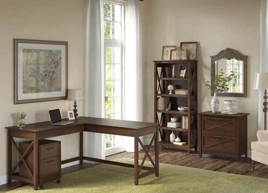 Western style office desk 5 shelf open bookcase space view bing cherry Western style office desk 5 shelf open bookcase space view bing cherry