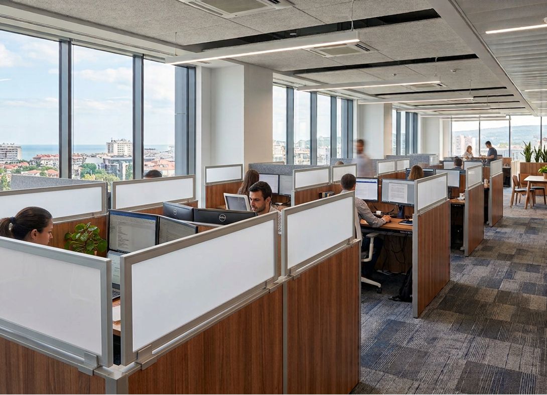 White polycarbonate cubicle wall extender PWT12H