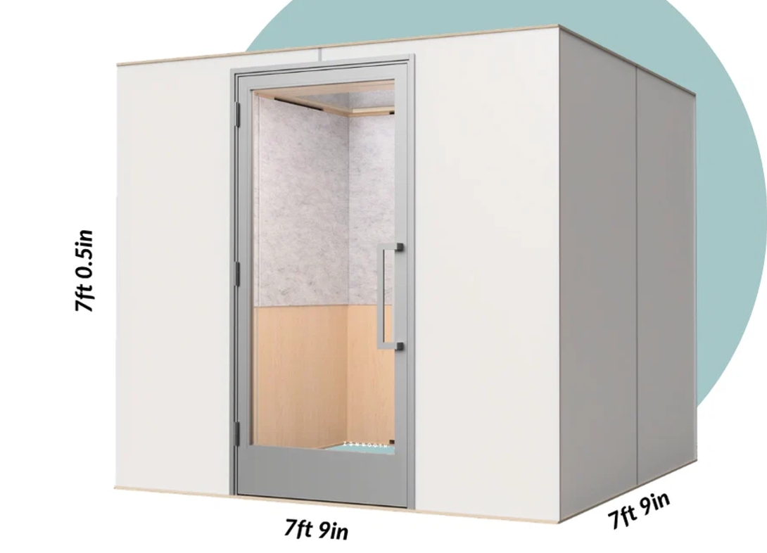 Zen four person office phone booth white dimensions