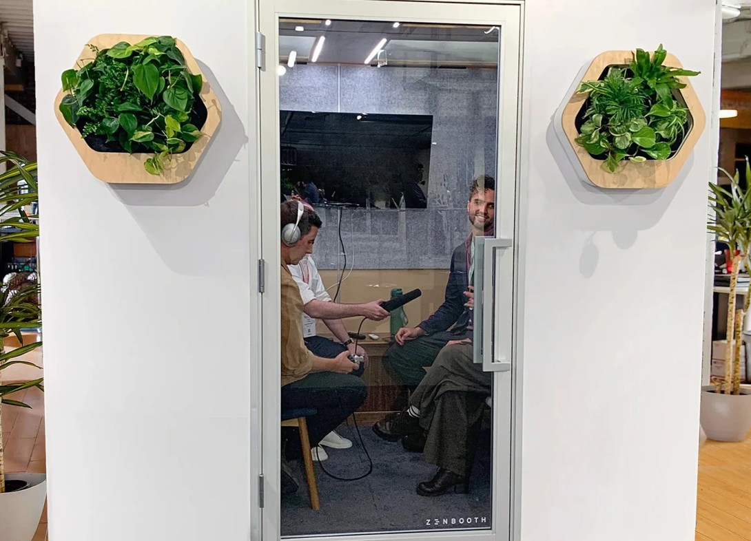 Zen four person office phone booth