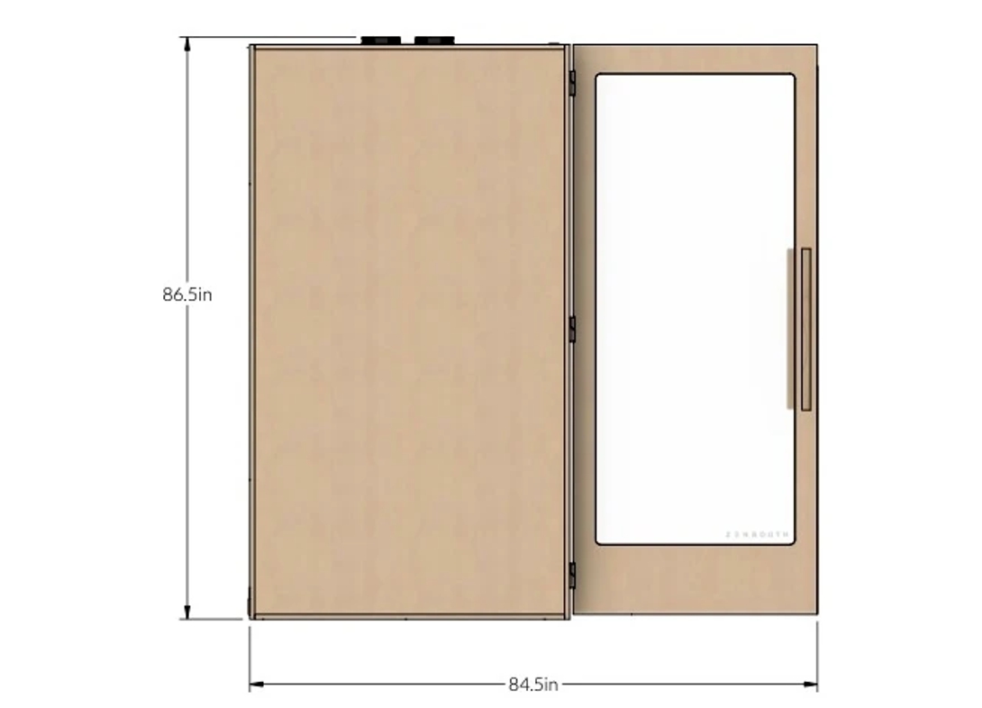 Zen pro single person office phone booth door dimensions