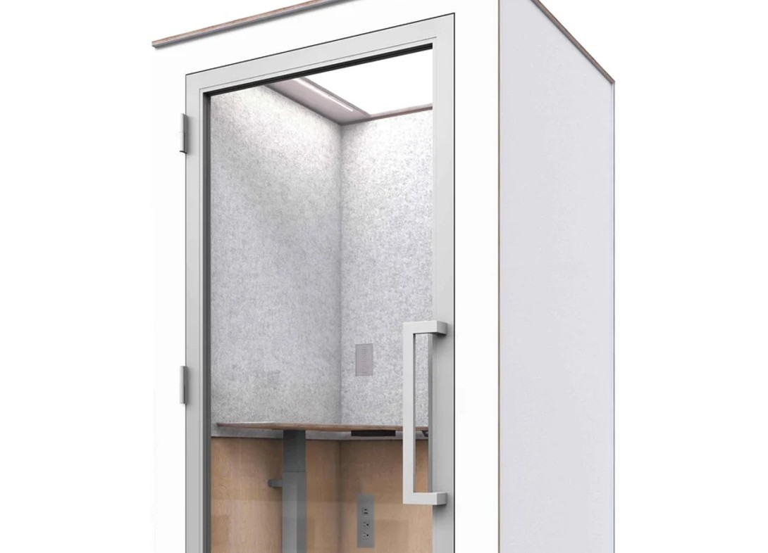 Zen single person office phone booth white