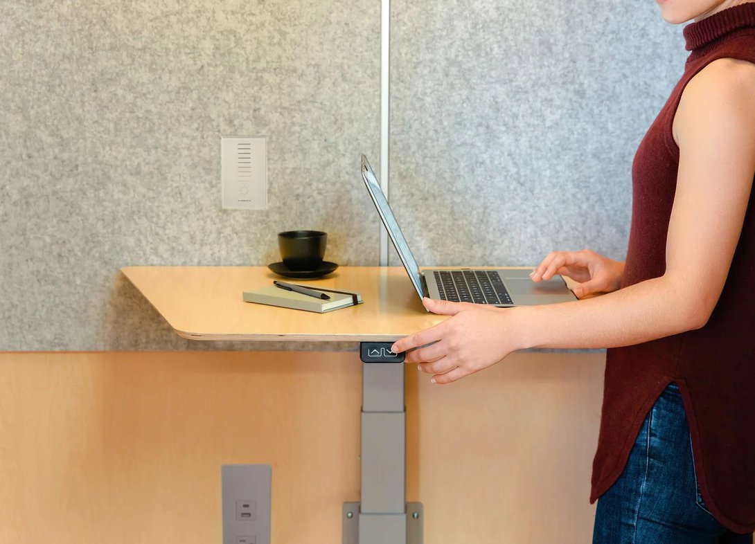 Zen two person office phone booth desk