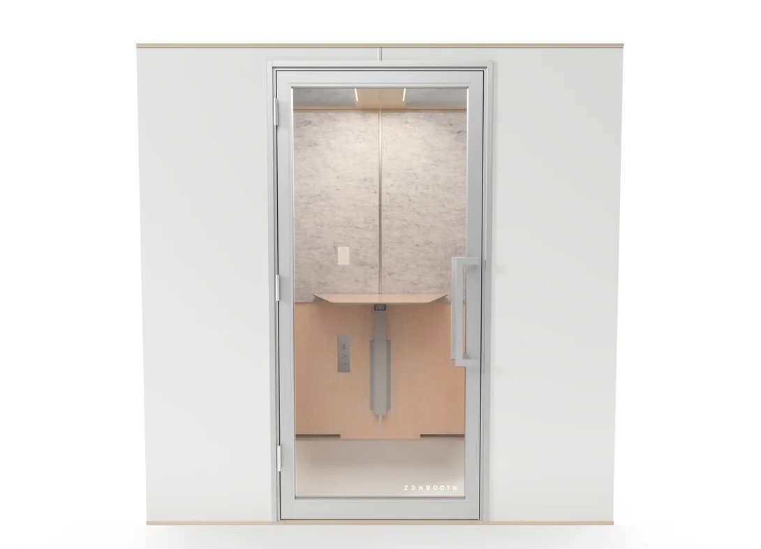 Zen two person office phone booth white