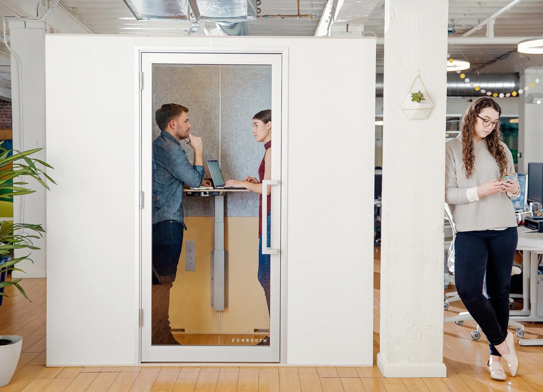 Zen two person office phone booth