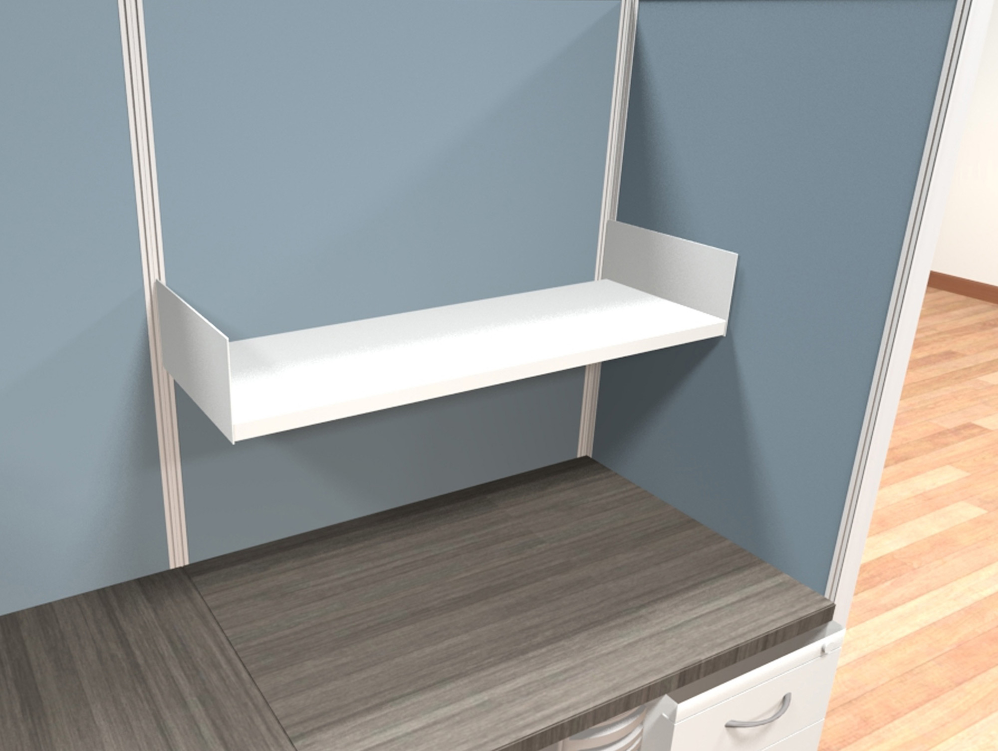 5x5 modular workstations from AIS - Open shelf offers easy way to display items or store your stuff. 5x5 modular workstations from AIS - Open shelf offers easy way to display items or store your stuff.